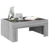 vidaXL Coffee Table with Infinity LED Grey Sonoma 70x50x30 cm