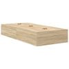 vidaXL Storage Bed Frame Sonoma Oak 100 x 200 cm Engineered Wood