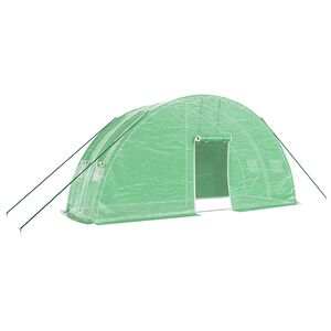 vidaXL Greenhouse with Steel Frame Green 12 m&sup2; 6x2x2.85 m