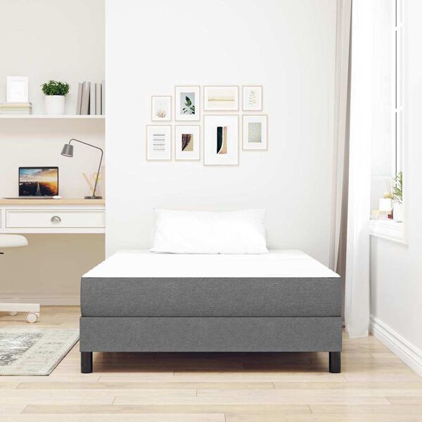 vidaXL Bed Mattress with Mattress Light Grey 120 x 200 cm Fabric