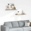 vidaXL Floating Wall Shelves 2 pcs Oak 80x23.5x3.8 cm MDF