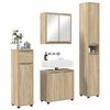 vidaXL Bathroom Furniture Set Manual 4 pcs Sonoma Oak Engineered Wood