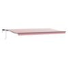 vidaXL Retractable Awning Red and White 600 x 300 cm