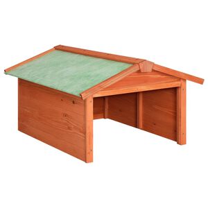 vidaXL Lawn Mower Garage | Brown, Green | Solid Firwood, Plywood | Medium