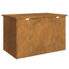 vidaXL Outdoor Storage Box Rusty 80 x 50.5 x 50 cm Steel