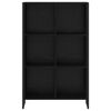 vidaXL Book Cabinet Black Oak 99.5 x 30 x 108.5 cm Engineered Wood