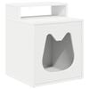 vidaXL Cat House White 42.5 x 40 x 52.5 cm Engineered Wood