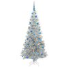 vidaXL Christmas Tree with 300 LEDs with Stand Silver 180 cm PET