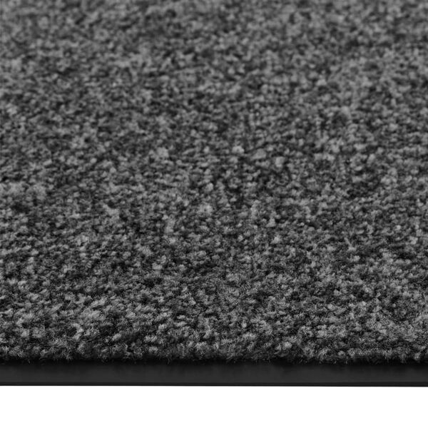 vidaXL Doormat Washable Anthracite 120x180 cm