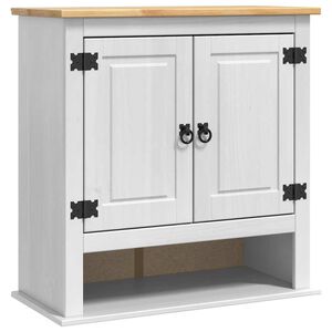 vidaXL Hanging Cabinet CORONA White 70 x 33 x 71.5 cm Solid Pine Wood