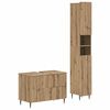 vidaXL 2 Piece Bathroom Cabinet Set ZWOLLE Artisan Oak Engineered Wood