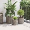 vidaXL Planter Basket with Storage 3 pcs Grey