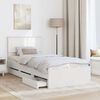 vidaXL Bed Frame with Drawer White 75 x 190 cm Engineer Wood