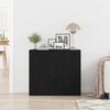 vidaXL Sideboard with Drawer Black Oak 80 x 33 x 70 cm Engineered Wood