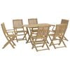 vidaXL 7 Piece Garden Dining Set Solid Wood Acacia