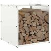 vidaXL Firewood Rack White 40x40x40 cm Cold-rolled steel