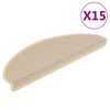 vidaXL Stair Mats Self-adhesive Sisal-Look 15 pcs 65x21x4 cm Berber