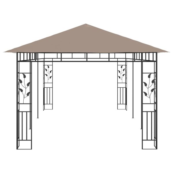 vidaXL Gazebo with Mosquito Net 6x3x2.73 m Taupe 180 g/m²