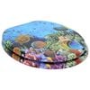vidaXL Toilet Seat Deep Sea Blue 44 x 38 cm MDF board