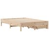 vidaXL Bed Frame without Mattress 135x190 cm Double Solid Wood Pine
