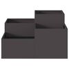 vidaXL Garden Planter Black 100 x 100 x 48 cm Steel
