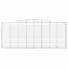 vidaXL Arched Gabion Baskets 7 pcs 400x50x160/180 cm Galvanised Iron