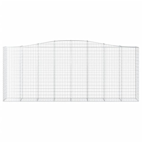 vidaXL Arched Gabion Baskets 7 pcs 400x50x160/180 cm Galvanised Iron