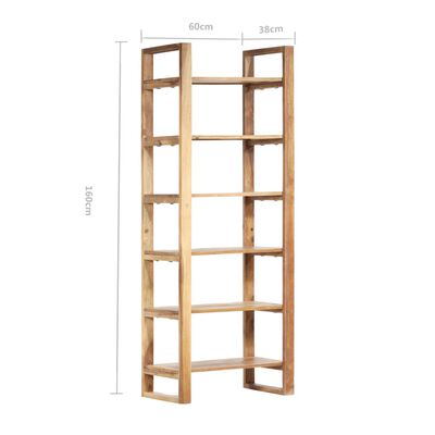 vidaXL Bookshelf 60x38x160 cm Solid Sheesham Wood