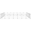 vidaXL 28-Panel Pet Cage with Door Black 35x35 cm Steel