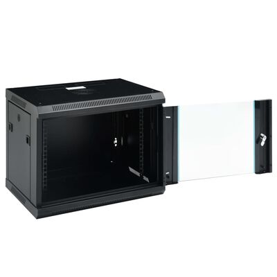 vidaXL 9U Wall Mounted Network Cabinet 19 IP20 600x450x510 mm
