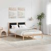 vidaXL Bed Frame with Headboard Black 120 x 200 cm Solid Pine Wood