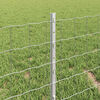 vidaXL Fence with Post Silver 0.4 x 10 m Steel