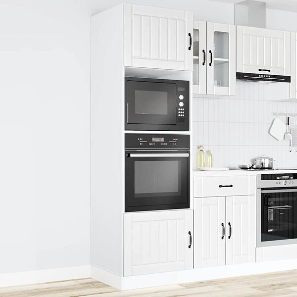 vidaXL Oven Cabinets 2 pcs Lucca White Engineered Wood