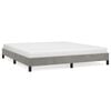 vidaXL Bed Frame without Mattress Light Grey Super King Velvet