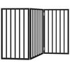 vidaXL Dog Gate Foldable 3 Panels Black 150 cm Poplar Wood