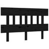 vidaXL Bed Frame without Mattress Black Double Solid Wood Pine