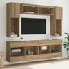 vidaXL TV Wall Cabinet Set with LED 6 pcs Artisan Oak Engineered Wood