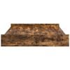 vidaXL Storage Bed Frame Smoked Oak 140 x 200 cm Engineered Wood
