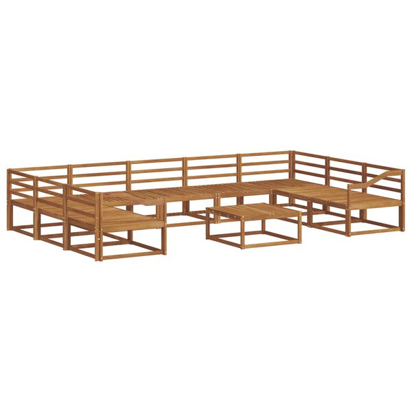 vidaXL Outdoor Sofa Set 10 pcs Natural Solid Acacia Wood