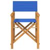vidaXL Folding Director's Chair Blue Solid Wood Teak