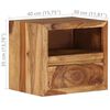 vidaXL Bedside Table Solid Acacia Wood 40x30x35 cm