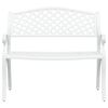 vidaXL Garden Bench 102 cm Cast Aluminium White