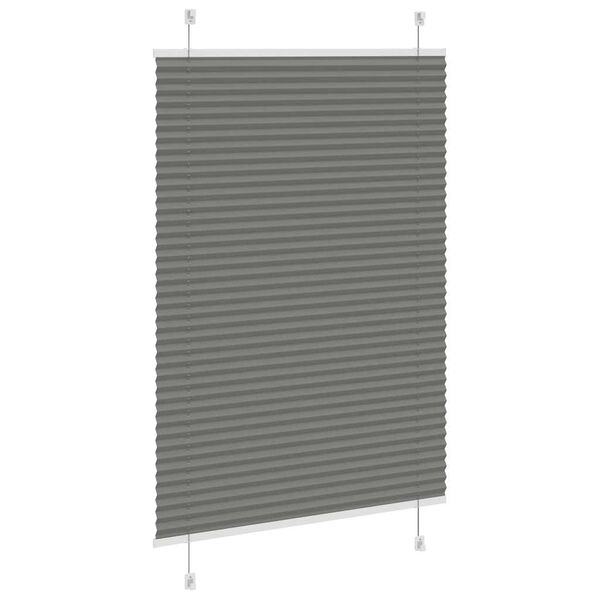 vidaXL Pleated Blind Anthracite 95x150 cm Fabric Width 94.4 cm Polyester