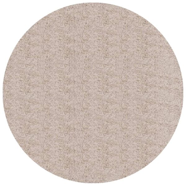 vidaXL Shaggy Rug PAMPLONA High Pile Modern Beige &Oslash; 240 cm