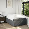 vidaXL Box Spring Bed with Mattress Dark Grey 120x200 cm Fabric
