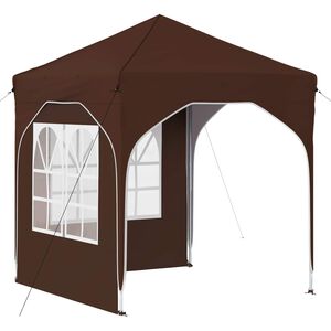 vidaXL Pop-up Party Tent 192 x 192 x 245 cm Brown