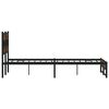 vidaXL Metal Bed Frame without Mattress Brown Oak 140x190 cm