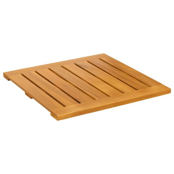 vidaXL Bath Mat Plain Brown 50 x 50 cm Wood