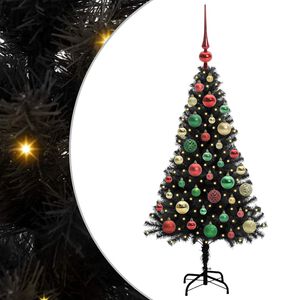 vidaXL Christmas Tree Black 120 cm PVC