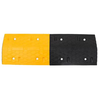 vidaXL Speed Hump Yellow&Black 97x32.5x4 cm Rubber